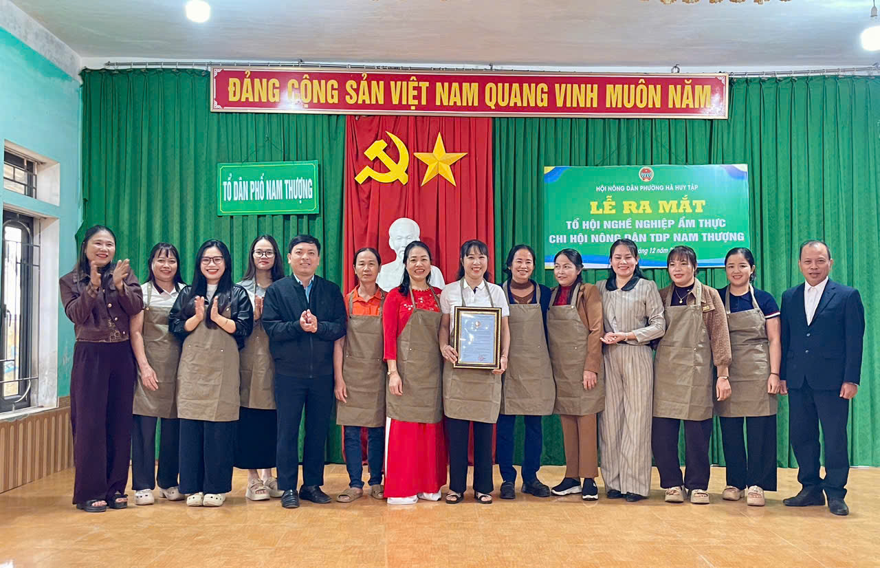 HỘI NÔNG DÂN PHƯỜNG HÀ HUY TẬP RA MẮT TỔ HỘI NGHỀ NGHIỆP ẨM THỰC TDP NAM THƯỢNG