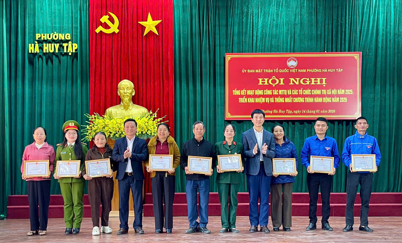 ỦY BAN MTTQ VN PHƯỜNG HÀ HUY TẬP TRIỂN KHAI NHIỆM VỤ VÀ THỐNG NHẤT CHƯƠNG TRÌNH HÀNH ĐỘNG NĂM 2026