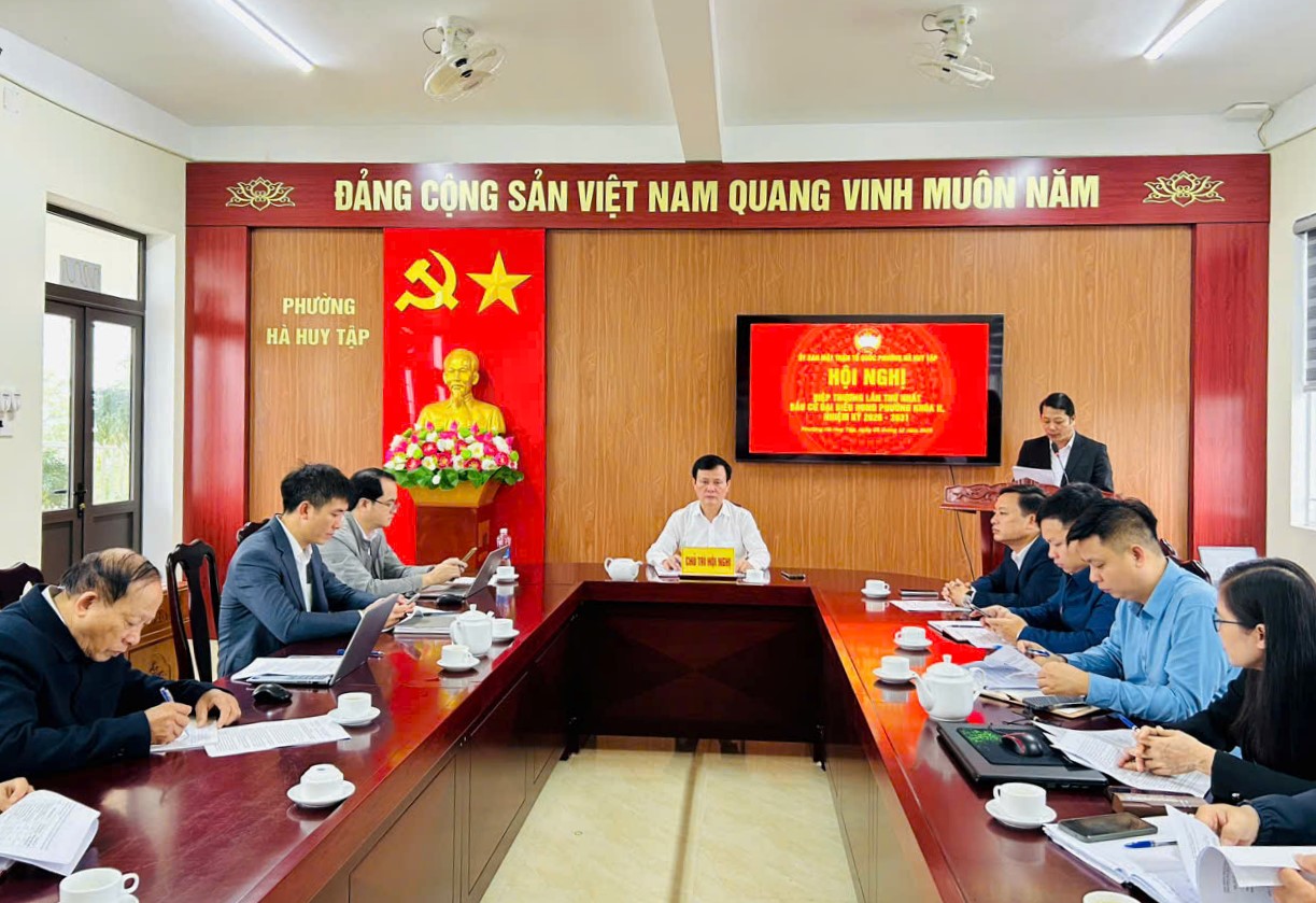 PHƯỜNG HÀ HUY TẬP HỘI NGHỊ HIỆP THƯƠNG LẦN THỨ NHẤT THỎA THUẬN CƠ CẤU, THÀNH PHẦN, SỐ LƯỢNG NGƯỜI ỨNG CỬ ĐẠI BIỂU HĐND PHƯỜNG NHIỆM KỲ 2026–2031  