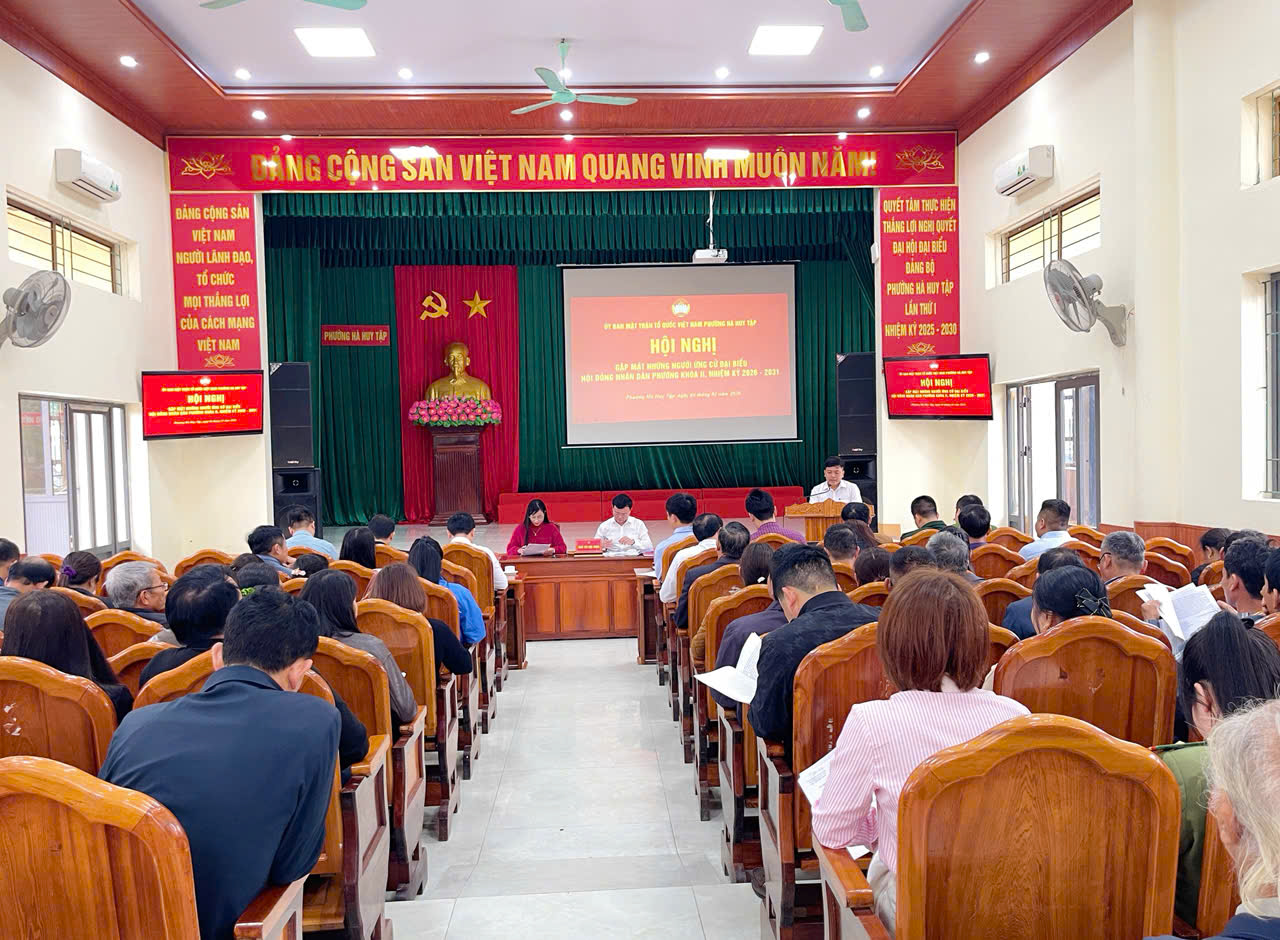 PHƯỜNG HÀ HUY TẬP GẶP MẶT NGƯỜI ỨNG CỬ ĐẠI BIỂU HĐND PHƯỜNG KHOÁ II, NHIỆM KỲ 2026-2031