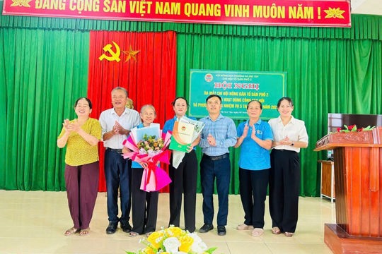 Tổ dân phố 2 ra mắt Chi hội Nông dân sau sắp xếp 