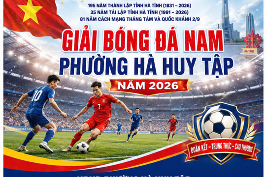 Phường Hà Huy Tập sẽ tổ chức Giải bóng đá nam năm 2026 chào mừng các ngày lễ lớn 