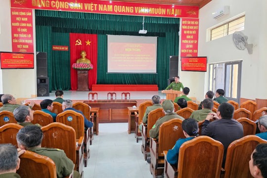 Công an phường Hà Huy Tập quán triệt phương án bảo đảm an ninh, trật tự phục vụ bầu cử Đại biểu Quốc hội và HĐND các cấp