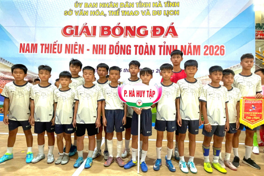Phường Hà Huy Tập sẵn sàng ra quân tại giải bóng đá Thiếu niên, Nhi đồng toàn tỉnh năm 2026