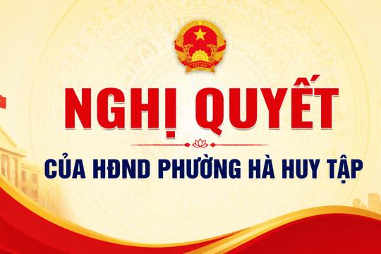 Nghị quyết về sắp xếp tổ dân phố trên địa bàn phường Hà Huy Tập