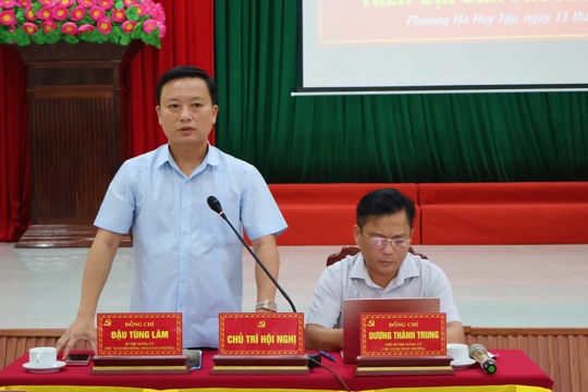 Đảng ủy phường Hà Huy Tập kiện toàn, sắp xếp các tổ chức Đảng trực thuộc