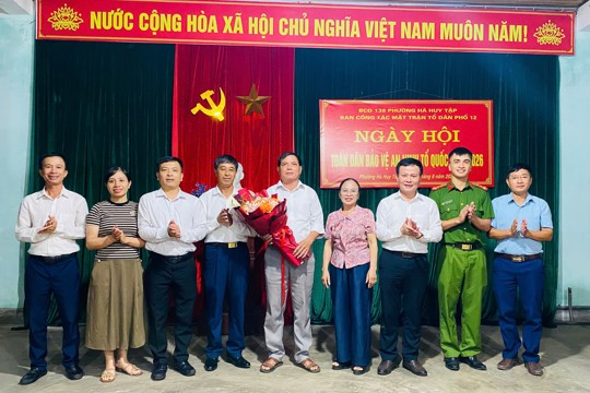 Tổ dân phố 12, phường Hà Huy Tập tổ chức thành công Ngày hội toàn dân bảo vệ an ninh Tổ quốc 