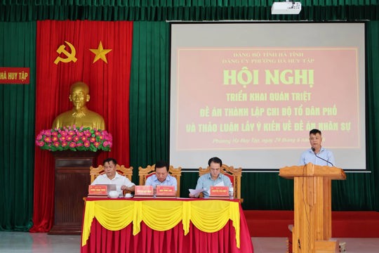 Đảng ủy phường Hà Huy Tập triển khai, quán triệt Đề án thành lập chi bộ TDP mới và lấy ý kiến nhân sự