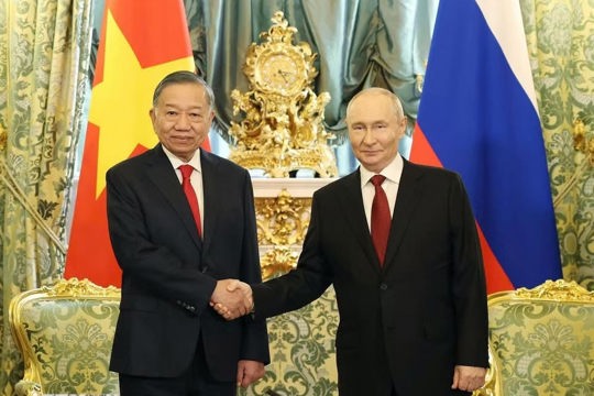 Tổng thống Nga Vladimir Putin chủ trì Lễ đón Tổng Bí thư, Chủ tịch nước Tô Lâm và Phu nhân 