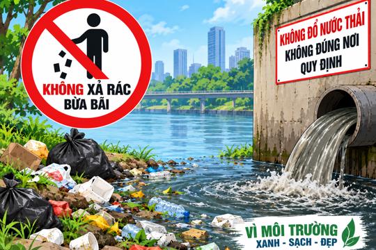 Xả rác, đổ nước thải không đúng nơi quy định có thể bị phạt đến 2 triệu đồng