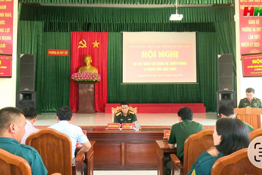 Ban chỉ huy Quân sự phường Hà Huy Tập sơ kết công tác quân sự, quốc phòng 06 tháng đầu năm 2026