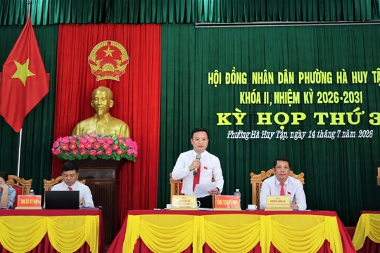 Phường Hà Huy Tập tổ chức thành công kỳ họp thứ 3, HĐND khóa II, nhiệm kỳ 2026 -2031