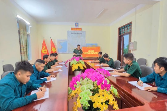 Ban CHQS phường Hà Huy Tập hội nghị rút kinh nghiệm về chấp hành pháp luật Nhà nước kỷ luật và bảo đảm an toàn trong quân đội