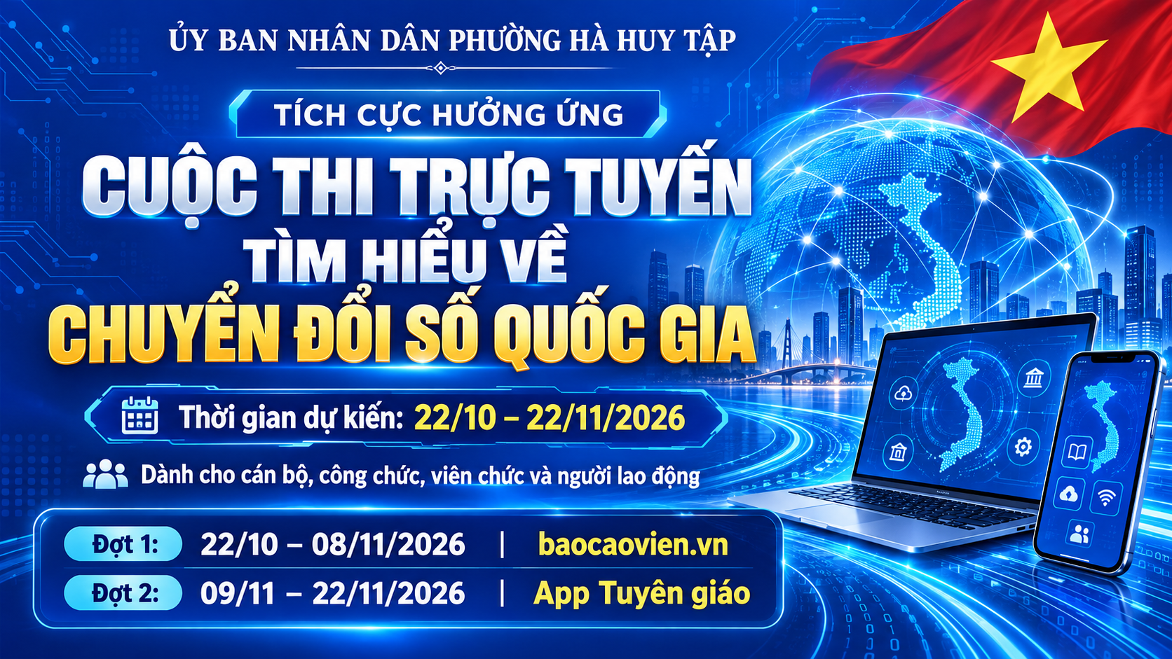 Tích cực hưởng ứng cuộc thi trực tuyến tìm hiểu về chuyển đổi số quốc gia