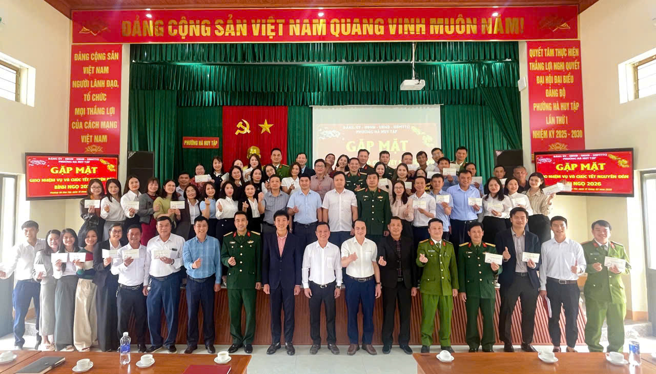 ĐẢNG ỦY – HĐND – UBND – UB MTTQ PHƯỜNG HÀ HUY TẬP GẶP MẶT GIAO NHIỆM VỤ VÀ CHÚC TẾT NGUYÊN ĐÁN BÍNH NGỌ 2026  